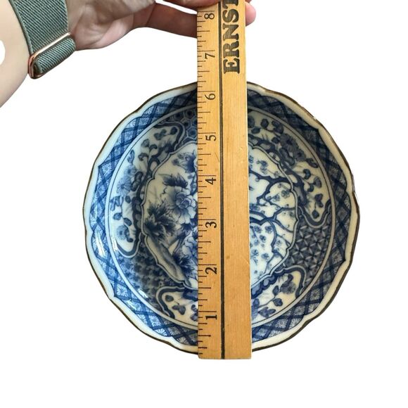 Japanese Peacock Plate-signed-blue and white Decor - Picture 7 of 7